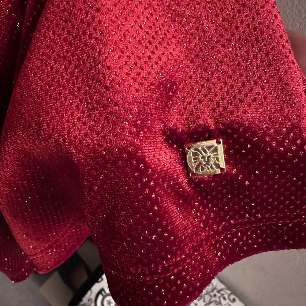 Anne Klein Deep Red Velvet Dress - Picture 4 of 4
